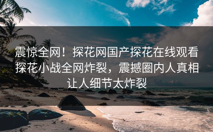 震惊全网！探花网国产探花在线观看探花小战全网炸裂，震撼圈内人真相让人细节太炸裂  第1张