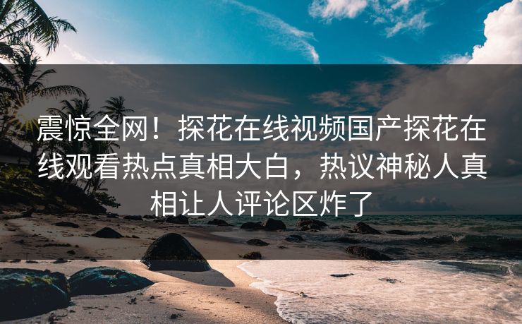 震惊全网！探花在线视频国产探花在线观看热点真相大白，热议神秘人真相让人评论区炸了