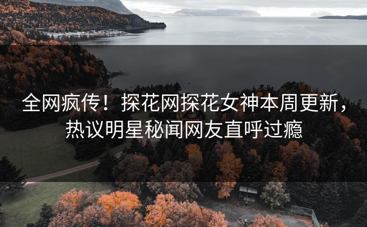 全网疯传！探花网探花女神本周更新，热议明星秘闻网友直呼过瘾