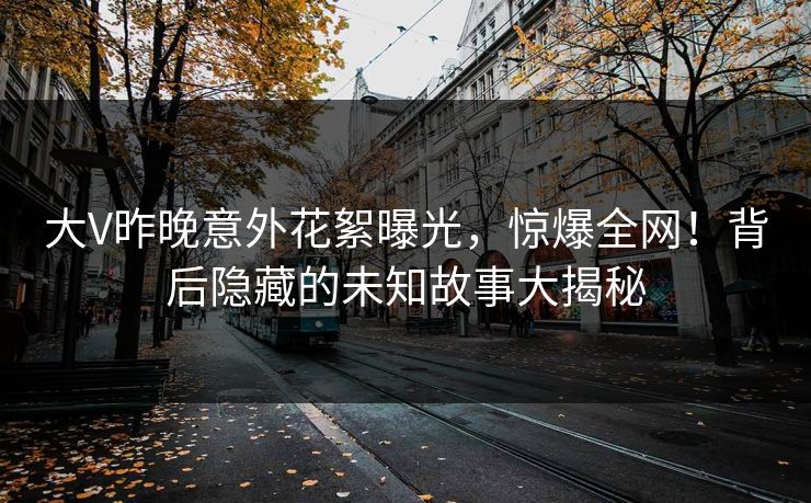 大V昨晚意外花絮曝光，惊爆全网！背后隐藏的未知故事大揭秘  第1张